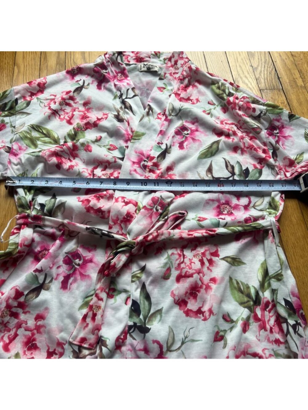 Show Me Your Mumu One Size Cream & Pink Garden of Blooms Floral Brie Kimono Robe - Picture 10 of 13